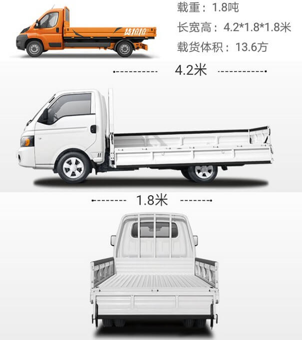 車拉貨4米2平板實物圖